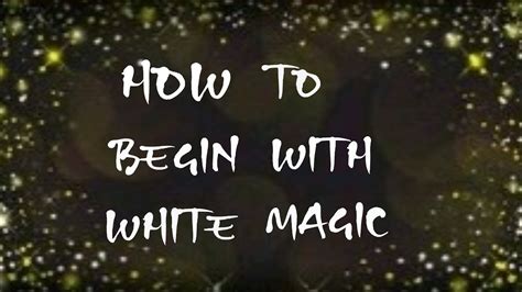A discourse on white magic